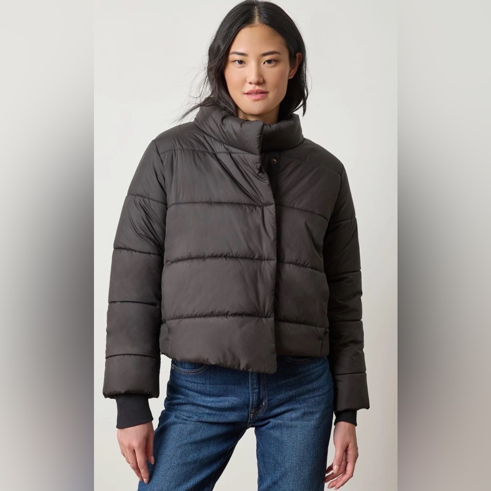 Lilla P 🌷 Black puffer Bomber Jacket